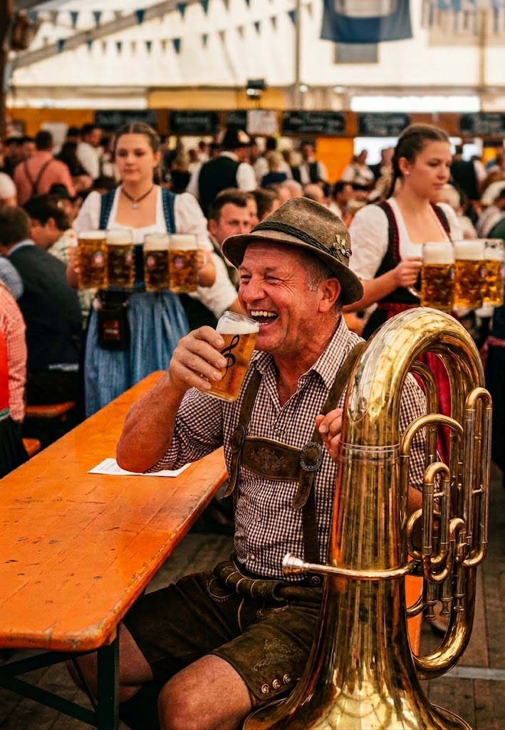 Trinkglas in Dosenform mit Notenschlüssel